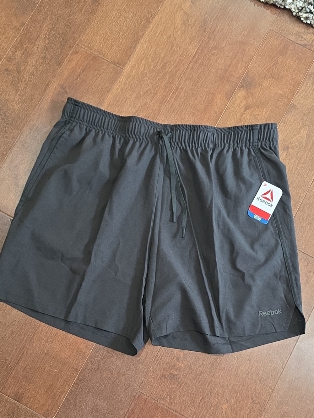 Reebok Men’s Black Swim Trunks with Drawstring